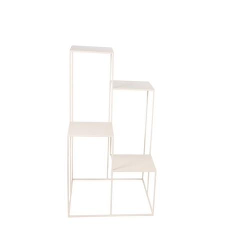 Struttura alzata 4 ripiani in metallo 50x50 h90cm Ivory